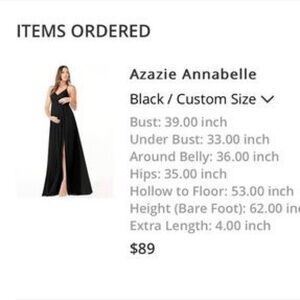 Black Azazie Maternity Bridesmaid Dress